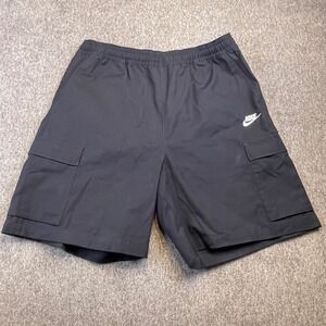 Nike Cargo Shorts Mens L‎ Black Cotton Casual Outdoor Activewear